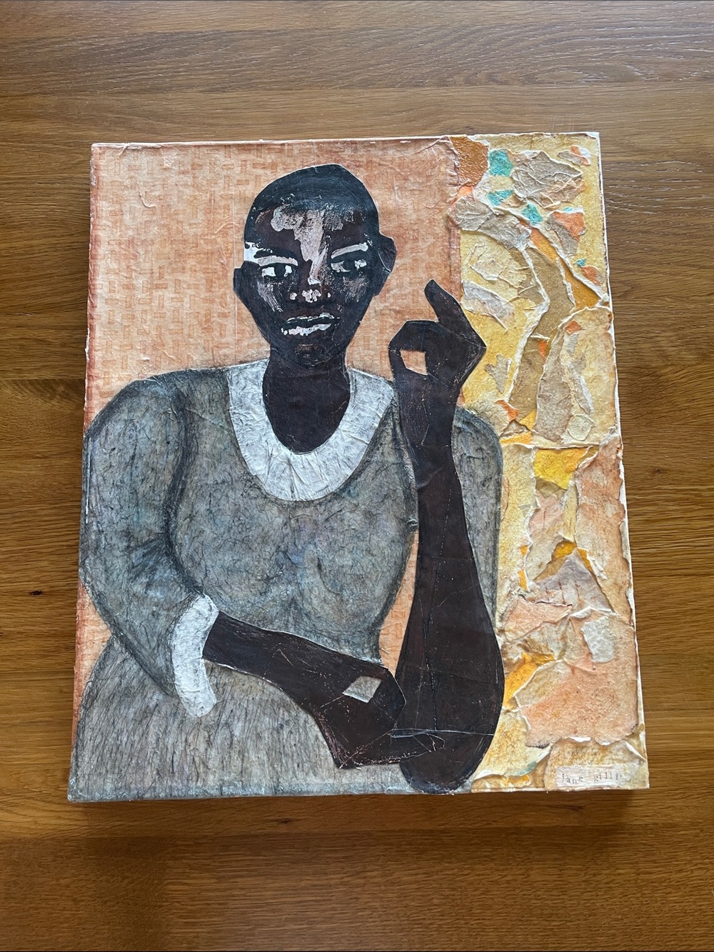 Contemporary Mixed-Media Portrait Wall Art